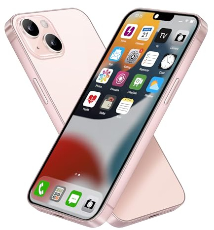 Replica di telefono finto, sembra un telefono vero, compatibile con telefoni 13, oggetto per scherzi, esca, giocattolo non funzionante 13 per bambini (rosa)