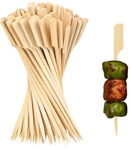 Menibeuty Palillos De Dientes Con Sabor, 300 Piezas Brocheta Bambú Para Cócteles, Brochetas Madera, Brocheta Bambú Para Barbacoa, Brochetas Cóctel, Aperitivos Bufés, Parrillas, Parrillas Aperitivos.