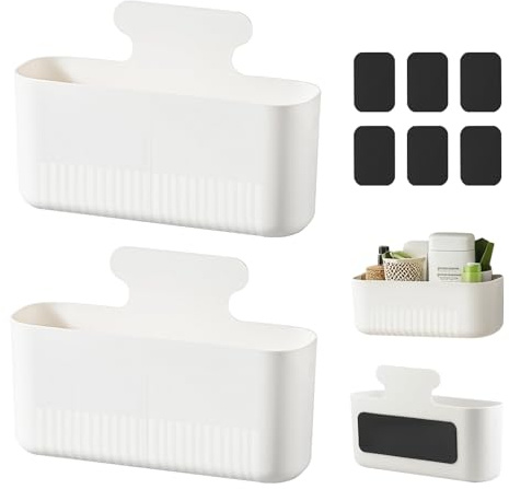 Tbintul Boîte de Rangement Magnétique, 2 Pièces Grand Porte-marqueurs Magnétique avec 2 Séparateurs, Support de Crayons Magnétiques, pour Réfrigérateur, Tableau Blanc, Casier