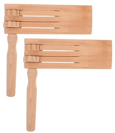 Gatuida 2 pièces crécelle tournante en Bois Traditionnelle – Instrument Mexicain à Billes pour Festivals, Anniversaires et événements Sportifs