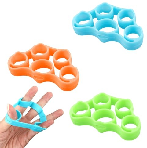 3 Piezas Fortalecedor de Agarre de Mano, Ejercitador de Estiramiento de Dedos, Entrenador de MúSculos de la Mano para Entrenamiento Muscular, Alivio del Estrés
