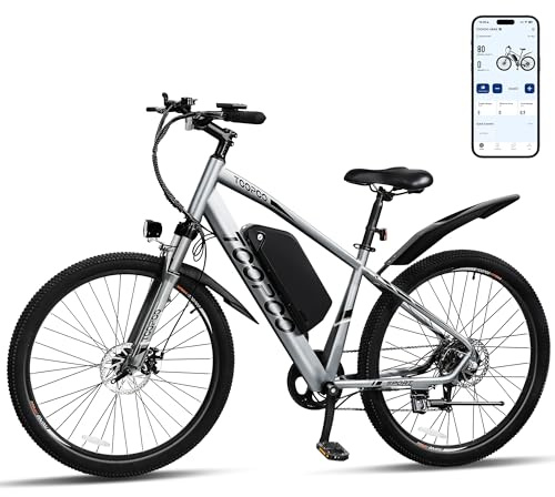 TOOPOO Electric Bike for Adults. 27.5 Electric Mountain Bike Up to 150KM Range & 3H Fast Charge 48V20Ah Removable Battery, 250W Motor. City Commuter Trail E-Bike Smart LCD & App, 7-Speed, 3 Ride Mode