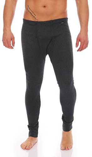 stylenmore Calzoncillos térmicos Largos para Hombre, con Cintura cómoda, Forro Polar, protección contra el frío, Deportes de Invierno, Senderismo, Ropa de Trabajo cepillada, M-4XL, Antracita, Azul