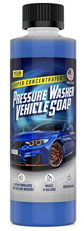 Mission Automotive Car Wash Soap Concentrate - 8 Fl Oz 12-Gallon Yield - Biodegradable Formula & Pressure Washer Solution - Pressure Washer Detergent - Soft Wash & Boat Soap