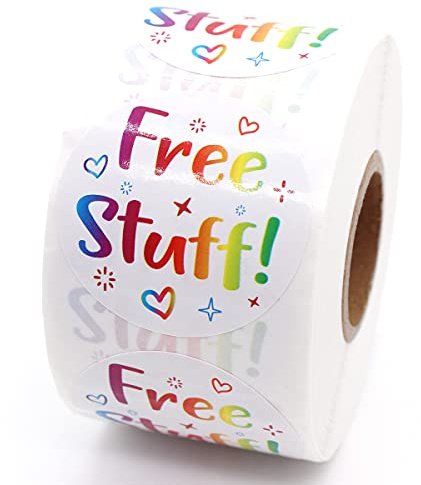Littlefa 1.5 Free Label Gift Stickers Free Stuff Stickers for Freebies Small Business Handmade Gift Bags Packaging 500 PCS