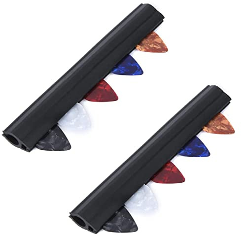 TUOREN Rubber Guitar Picks Holder Clamp Clip Microphone Stand Pickholder Contains 5 Guitar Picks 2 Set