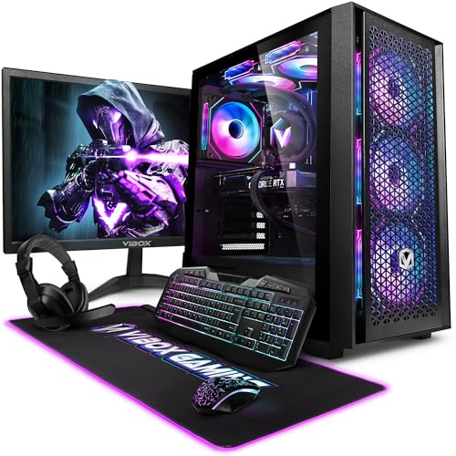 Vibox IV-96 Gaming PC Bundle • AMD Ryzen 7 5700X 8-Core • Nvidia RTX 5070 Ti 16GB • 32GB RAM • 1TB NVMe SSD • Windows 11 • 27 Monitor • WiFi