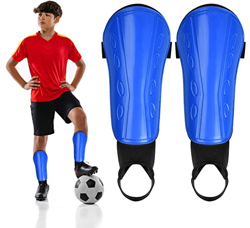 Natuce Schienbeinschoner Kinder Fussball, Schienbeinschoner für Fußball, Knöchelschutz, Knieschoner Fussball, Schienbeinschoner Herren, Fußball Sachen, Kinder Sport Schienbeinschoner(S, Blau)