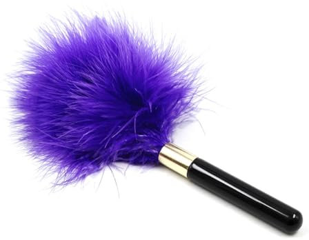 Adefeect SM Federkitzler Verführerische Feder Tickler für Brust Hintern,Liebhaber Flirten SM Bondage Sexspielzeug Erotische Rollenspiele für Paare Anfänger (lila)