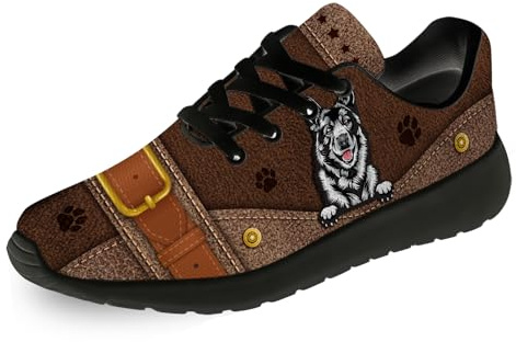 Norwegian Elkhound Shoes for Women Men Running Shoes Tennis Walking Sneakers Norwegian Elkhound Dog Lovers Shoes Gifts for Her Him,5 Men/7 Women