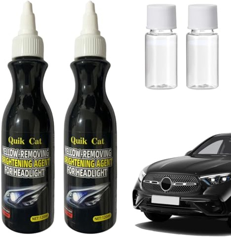 YUPZAR 2 Stück Scheinwerfer Polierset,Scheinwerfer Politur,Tiefgreifende Reinigung, Für Kratzer, Unschärfen und Oxidationsentfernung,Mit Separater Bürste