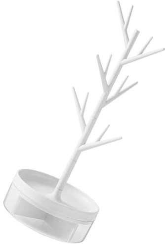 MUCKLILY Albero Portagioie Bianco Design a Rami, Espositore per Gioielli Creativo in Pp Resistente, Multi-branch Hanging per Collane e Bracciali da Tavolo