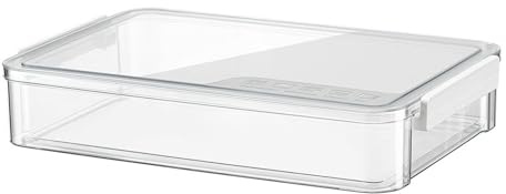 Tomedny Scatola portadocumenti, Organizzatore carta Organizzatore cartelle Scatola portadocumenti in plastica Contenitori portaoggetti con coperchi per organizzare carta A4, foto,