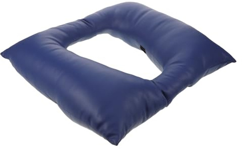 LOLIPPYY Cojín Elevador de Asiento de Inodoro Acolchado de Piel Sintética, 41x41 Cm, Color Azul, para Personas Mayores y Asistencia en Baño, Asiento Cómodo y Resistente para Inodoros