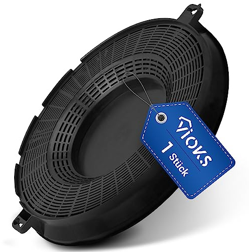 VIOKS filter för köksfläkt Ø 236 mm, ersättning för AEG 902980050/6 och aktivt kolfilter köksfläkt som cirkulationskåpa med aktivt kolfilter
