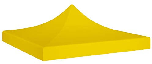 Yongdu Tetto Tenda di Ricezione Tela Tetto di Ricambio Tetto Tenda Padiglione Giardino Tetto Tenda Ricezione 3x3 m Giallo 270 g/m²