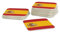 Untersetzer für Gläser I Spanien Bierdeckel (50 Stück) aus Pappe eckig (9,3cm x 9,3cm) I EM Tischdeko mit spanischer Flagge