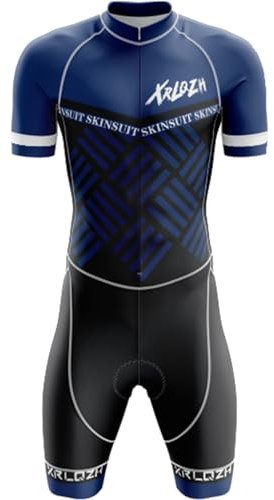 XRLQZH Herren Fahrrad Skinsuit,Triathlon Anzug Herren Herren Radsportanzug Triathlon Anzug Herren Triathlon Gepolstert Einteilig Trisuit Bike (M,TYP-10)