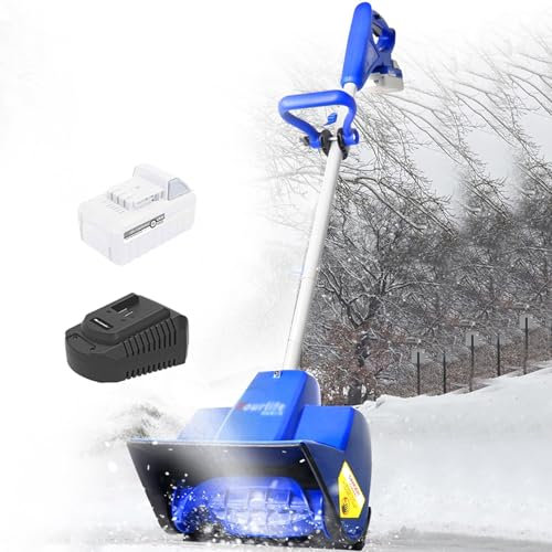 Sladdlös Snöskyffel, 24V 4,0Ah Batteridriven Snöslunga, 30 * 18 cm Snöslunga För Röjningsområde, 8 M Sopmaskin För Kastavstånd Med Justerbart Främre Handtag, För Uteplats, Däck, Uppfart 1 Battery