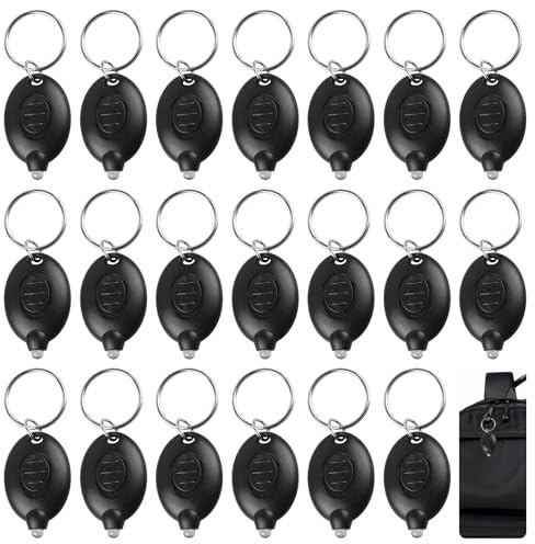 20 Stück LED Schlüsselanhänger Taschenlampe, Mini Taschenlampe, LED Keychain Light, ultrahelle Schlüsselanhänger-Licht, Leichtes Finger Lampe Ideal zum Wandern Camping Outdoor Partys Nachtfahrten