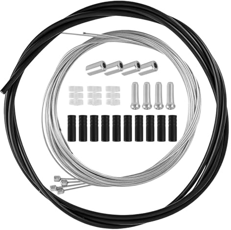 CafullCon 26 Pieces Shifter Cable Set, Universal Bike Brake Gear Shifter Cable Kit, Bicycle Change Cable Kit，Bicycle Shift Cable housing for Mountain Bike, Road Bike, Folding Bike Repair Replacement