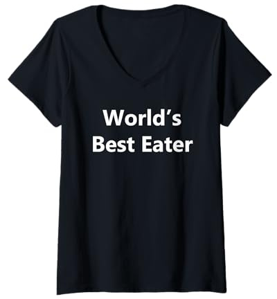 Mujer El Mejor Comedor del Mundo Camiseta Cuello V