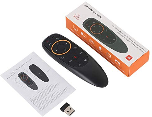 Socobeta Contrôleur Vocal Air-Mouse 2.4G sans Fil Voix Air Souris Clavier télécommande avec Gyroscope pour TV Box PC