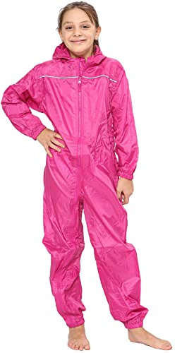 A2Z 4 Kids Girls Boys Raincoat Kids Puddle Suits - Rainsuit 641 Pink 13