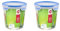Emsa 508553 Clip & Close Frischhaltedose | Rund | 2,0 Liter | Clip-Verschluss | Kunststoff | Transparent/Blau, 1 Stück (2er Pack)