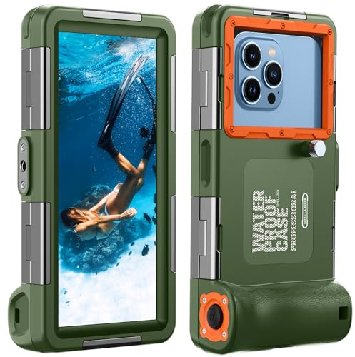 Lanhiem Funda Impermeable para Teléfono Móvil Universal Buceo Profesional IP68 15M Subacuático Carcasa de Fotografía para iPhone Samsung Huawei Xiaomi, Compatible con teléfonos de hasta 6,9 Pulgadas