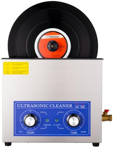 6L ultraljudsrengöring för vinylskivor, 40 kHz ultraljudsrengöringsmaskin för vinylskivor med timer och värmare, rengöringssats för vinylskivor