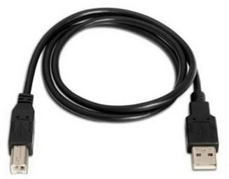 WatioWave Câble d'imprimante USB 2.0 type A/M-B/M, longueur 1 m, noir, idéal pour connecter des imprimantes et des appareils compatibles.