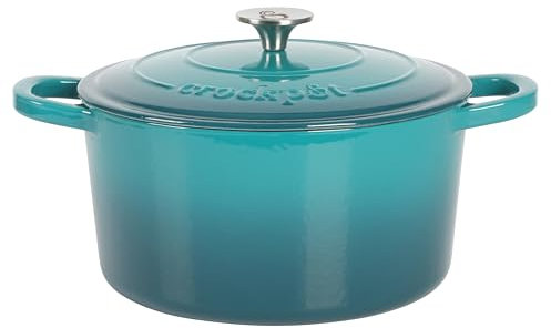 Crock Pot Artisan 7-Quart Round Dutch Oven - Teal Ombre