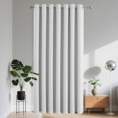Joydeco Cortina Opaca para Puerta con Ojales 1 Pieza 200x260 CM, Cortina Divisoria de Ambientes de 200 cm de Ancho para Protección de Privacidad y Decoración Interiores