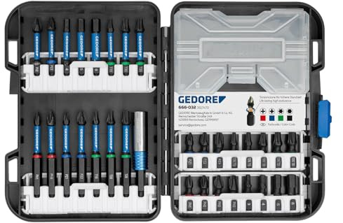 GEDORE Torsions-Bit-Set 666-032 - Hochwertiger Bitsatz für Profis - 32-teiliges Set inkl. praktischem Aufbewahrungskoffer mit Bithalter