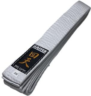 KAITEN Karate Gürtel weiß (Baumwolle) - 4 cm Breite, Länge 230 bis 350 cm - Weißgurt Farbgurt Karategurt