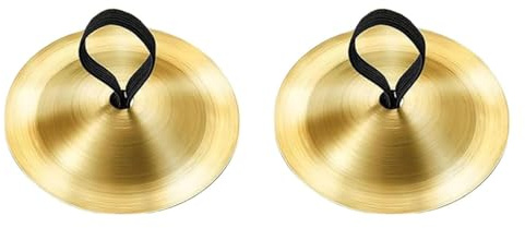 1 Paire de Cymbales à Doigts en Laiton - Pour Danse du Ventre, Yoga et Méditation - Instrument de Musique pour Enfants, Danseuses et Débutants - Carillons et Clochettes Musicales