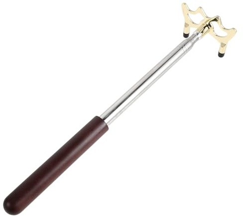 Sosoport Puente Telescópico para Taco de Billar Retráctil de 35,5 Cm a 167 Cm con Mango de Madera Maciza y Palo de Acero Inoxidable, Accesorio para Soporte Estable y Organización en Sala