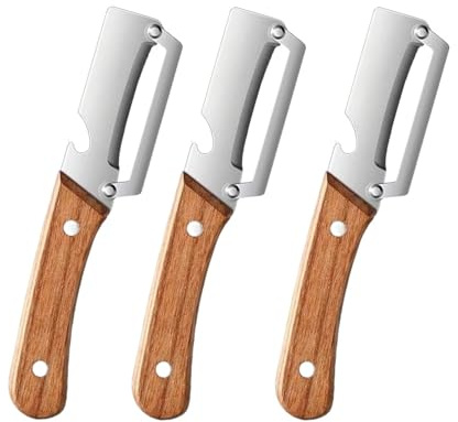 3 pezzi Pelapatate Cucina | 2 in 1 Pelapatate | Pela Carote | Sbucciatore con Apribottiglie | Pela Verdure | Lame Affilate in Acciaio Inossidabile | Sbucciatore per Frutta e Verdura