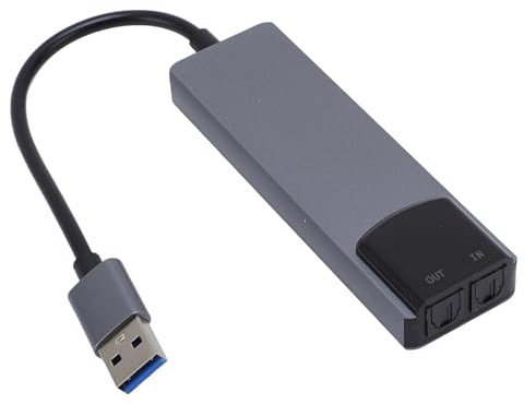 Ejoyous 5.1 USB Extern Ljudkort, PC USB Ljudkort Aurround Optical Out Stereo Ljudadapter Kabel Externt, 5 Utgångar för PC Dator, Kompatibel med 8 10 OS