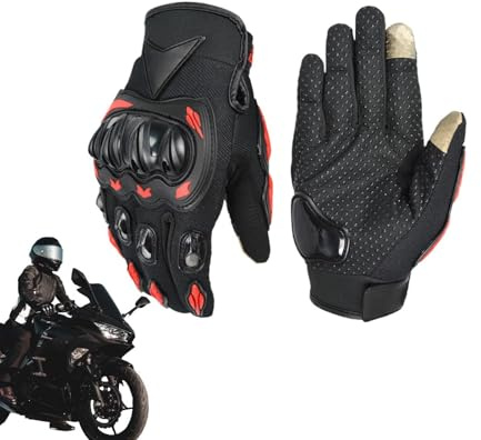 Meruipok Guanti Da Motociclista Per Uomini | Protezione Anti-Caduta Guanti Da Ciclismo E Motociclismo Per Uomini - Da Guida Resistenti All'Usura E Comodi | Per Motocross