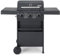 TAINO COMPACT Gasgrill Grillwagen Griller BBQ Edelstahl-Brenner Gas-Grill schwarz Balkon City (3+0, Schwarz)