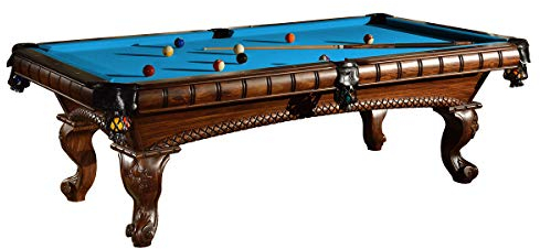 Billiard-Royal Billardtisch Pooltisch Modell Aramis 8 ft. mit hochwertigem K-55 Bandengummi und freier Tuchwahl, Tuchfarbe:Simonis 860 Tournament Blue