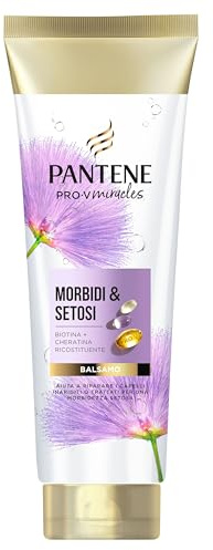 Pantene Morbidi & Setosi Balsamo con Biotina e Cheratina Ricostituente 160ml. Pro-V Miracles Balsamo Aiuta a Riparare i Capelli Secchi, Danneggiati, Trattati o Mesciati. Nutre i Capelli