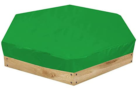 Sandkastenabdeckung, Sandkasten-Sandspielzeugabdeckung, wasserdichte Poolabdeckung mit Kordelzug für den Garten im Freien, Schwarz (Green)