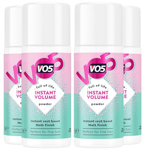 VO5 Full of Life Instant Volume Powder - Matt Finish, Natural-Looking Volume for Fine, Flat Hair, Lightweight Formula Hair Lengths, 7g (Buy 4 Pack)