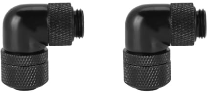 2ST G1/4 Gängad Vattenkylningsbeslag, 90° Rät Vinkel Armbåge Armbåge Vattenkylande Passning Tunt Rör