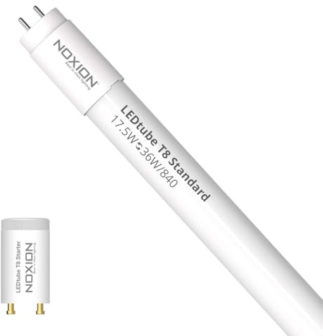 Noxion Tube LED T8 Avant (EM/Direct 230V) Standard Output 15W 1800lm - 840 Blanc Froid | 120cm - Équivalent 36W