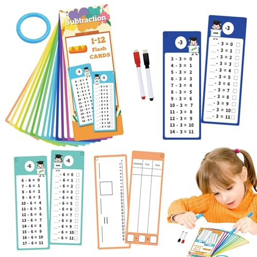 Flash-kort multiplikation, flash-kort multiplikation Dubbelsidig pedagogisk | Multiplikationstabeller för barn Lärspel, barns inlärningsstadium, klass 1 till 3, klassrum,