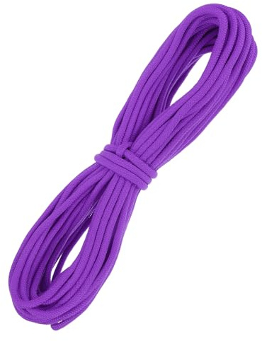 sourcing map Corda in polipropilene da 10 mm x 27,5 m, solida corda multiuso intrecciata multiuso per barca, campeggio, asta portabandiera, stendibiancheria, all'aperto, viola